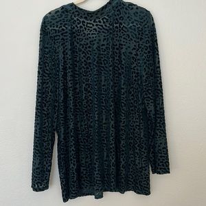 Lane Bryant Mock Neck Leopard Top